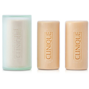 Clinique 3 Little Soaps with Travel Dish 3x50g (Oliy skin)